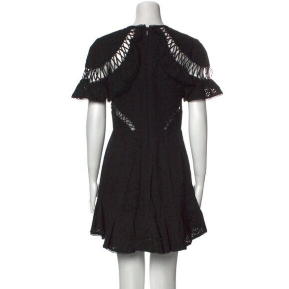 Zimmermann Helm Circles Flutter Dress Black b179 - Picture 10 of 14